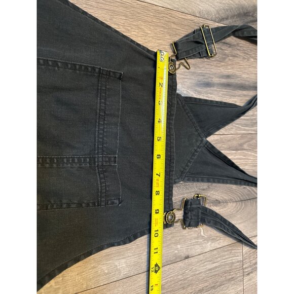 Roamers 28 Faded Black Denim Overalls Hemp Organic Cotton Adjustable Straps Pock - Picture 3 of 11